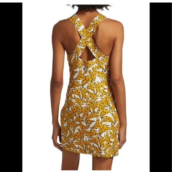 FARM RIO super cute linen/cotton lined dress; XS, wooden buttons, cross straps - Picture 13 of 15